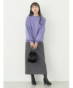 earth music&ecology チェックナロースカート