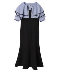 earth music&ecology パイピング衿付きドッキングワンピース