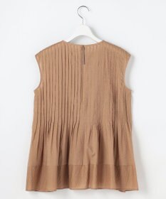 自由区 S 【涼やか】エアリーコットンリップピンタックフレンチスリーブ ブラウス