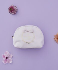 Maison de FLEUR サテンリボンラウンドポーチ