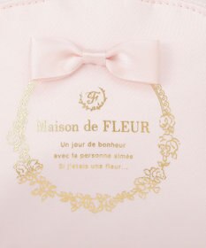 Maison de FLEUR サテンリボンラウンドポーチ