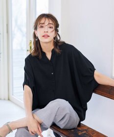 Tiaclasse 【洗える】麻調ドルマンタックシャツ