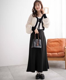 WEGO 【紫外線対策/手洗い可】メッシュリボンボレロ