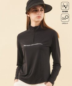 23区GOLF 【WOMEN】【吸水速乾・UVケア】ハーフジップ シャツ