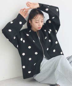 earth music&ecology 【予約】ダブルジップドットカーディガン