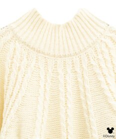 earth music&ecology 【予約】Disney/ポイントミッキーケーブルニット