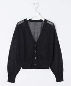 Feroux 【洗える】Vネックシアー カーデ