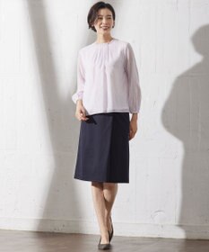 J.PRESS LADIES S 【セットアップ対応・洗える・抗菌防臭】T/Cポンチ スカート