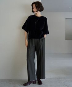 UNFILO L ナイロンシャギー  ハーフスリーブ プルオーバー