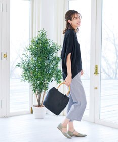 Tiaclasse 【洗える】麻調ドルマンタックシャツ