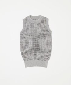 TOQUE 25SS新作〈大草直子さんアドバイザー〉【天然素材】シルク×コットン粗メッシュニットノースリーブ