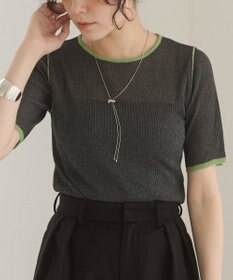 WEGO 【ANGIE VINTAGE】配色デザインリブニット