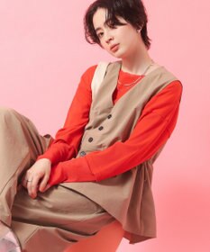 Green Parks 袖チュールリブプルオーバー