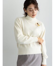 Te chichi 【宮本茉由着用】ハイネックフェザーニット
