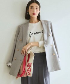 23区 【VERY・Oggi掲載】TWギャバジン テーラード ジャケット ライトグレー系