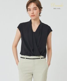 BEIGE， OLIVE / フレンチスリーブブラウス