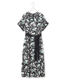 ICB 【洗える】 ウォーターフラワープリント ワンピース