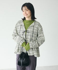 CRAFT STANDARD BOUTIQUE フリンジ紐付ペプラムブラウス