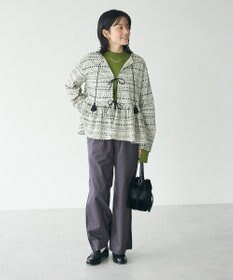 CRAFT STANDARD BOUTIQUE フリンジ紐付ペプラムブラウス