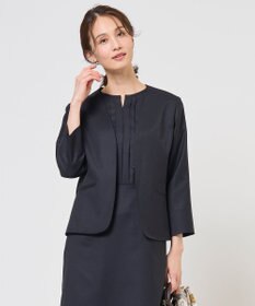 J.PRESS LADIES L OXIJEWEL ストレッチ ノーカラー ジャケット