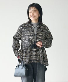 CRAFT STANDARD BOUTIQUE フリンジ紐付ペプラムブラウス