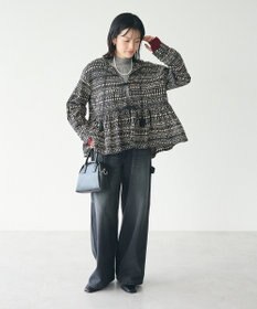 CRAFT STANDARD BOUTIQUE フリンジ紐付ペプラムブラウス