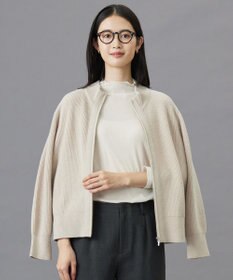J.PRESS LADIES L 【洗える】CAT ジップアップブルゾン ニット