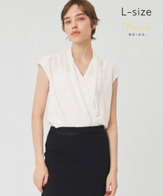 BEIGE， 【L-size】OLIVE / フレンチスリーブブラウス