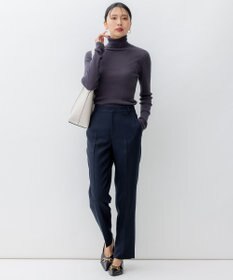 23区 【洗える】ウールライクカルゼ テーパード パンツ