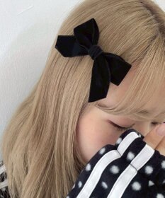 WEGO LベロアBIGリボンクリップ