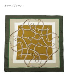 MOONBAT FURLA ビットチェーン柄シルク100%スカーフ 88×88cm