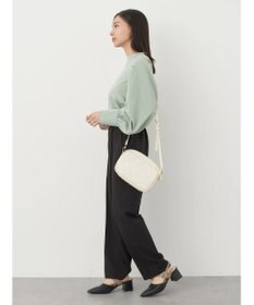 earth music&ecology ラグランギャザースリーブブラウス