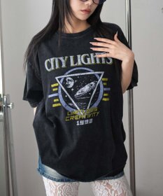 WEGO ヴィンテージウォッシュグラフィックBIGT