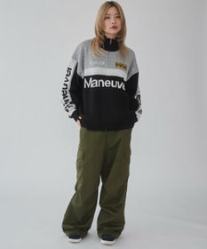 WEGO 【ユニセックス着用ITEM】レーシンググラフィックニットブルゾン