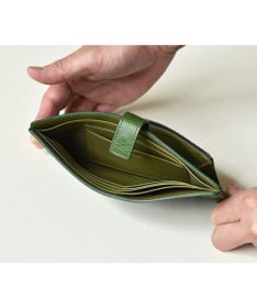 genten ダイヤカットワーク　マチなし長財布