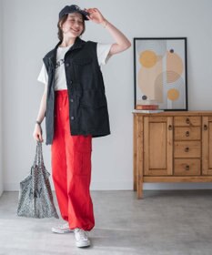 WEGO 【ウエストゴム】ナイロンイージーワイドカーゴパンツ