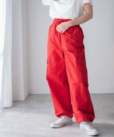 WEGO 【ウエストゴム】ナイロンイージーワイドカーゴパンツ