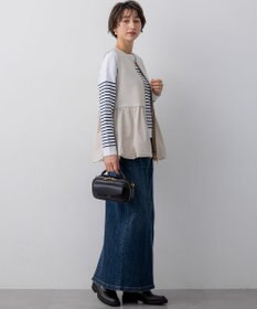 23区 【先行予約】コットンダンボール ペプラム ジレ アウター