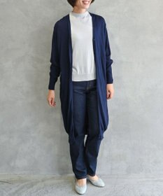 muuc 〈高品質シルク＆スーピマ超長綿〉〈洗えるニット〉ノースリーブボトルネックプルオーバー