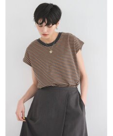 AMERICAN HOLIC 接触冷感フレンチスリーブカットプルオーバー