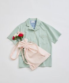 une nana cool 【綿100%】60/2 やわらか天竺 半袖開襟パジャマ MADE WITH LIBERTY FABRIC