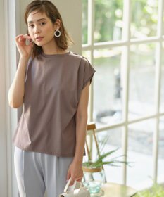 組曲 GIZAプレーティング天竺フレンチスリーブ Tシャツ