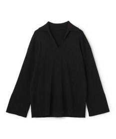 uncrave スウェットライクニット スキッパートップス ブラック