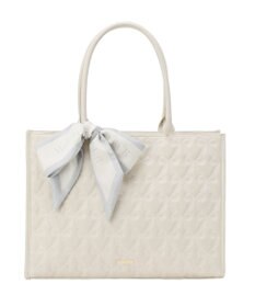 Maison de FLEUR スカーフ付き2ルームリボンキルティングトート