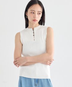 earth music&ecology 前後2WAYスリット釦タンクトップ
