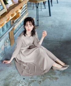 Tiaclasse L 【新色追加・洗える】バックリボン前開きワンピース