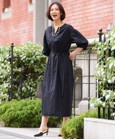 自由区 【洗える・XSサイズあり】タイプライターピースダイ ワンピース