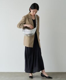 russet ソフトレザーラウンドショルダーバッグ【シルバー】(CE-1470-WEB)