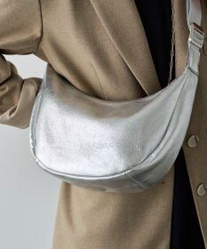 russet ソフトレザーラウンドショルダーバッグ【シルバー】(CE-1470-WEB)