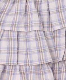 ANY KIDS 【洗濯機可能】ティアード チェックスカパン